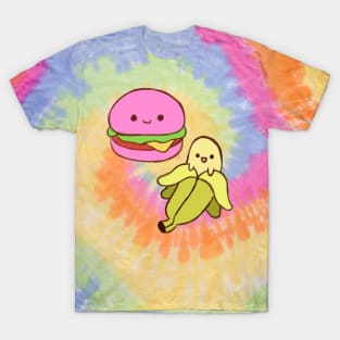 Pink hamburger 🍔 and yellow banana 🍌 T-Shirt